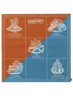 Fjallraven Campfire Bandana - Dawn Blue-Desert Brown