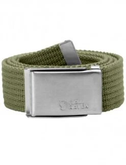 Fjallraven Deep Green Canvas Belt – Embossed Fox Logo Military Style Adjustable Belt