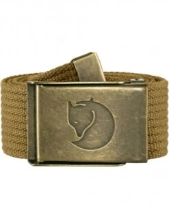 Fjallraven Canvas Brass Belt 4cm - Buckwheat Brown Durable Outdoor Webbing Belt