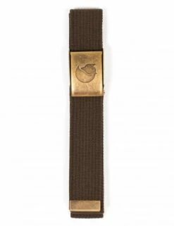 Fjallraven Dark Olive Canvas Brass Belt – Classic Arctic Fox Logo 4cm Webbing -Fatbuddha Store canvas brass belt dark olive p17595 84988 medium