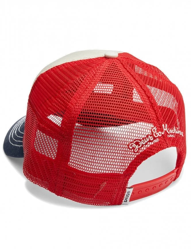 Deus Ex Machina Navy and White Canyons Patch - Curved Bill Mesh Back Trucker Hat 4 Deus Ex Machina Navy and White Canyons Patch - Curved Bill Mesh Back Trucker Hat - Image 2