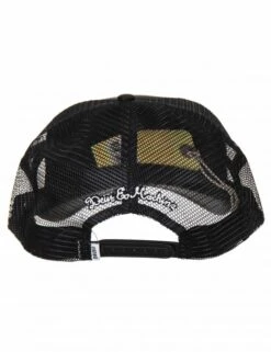Deus Ex Machina All Black - Circular Customs Logo Mesh Back Trucker Hat -Fatbuddha Store caps trucker hat black p21542 79394 medium