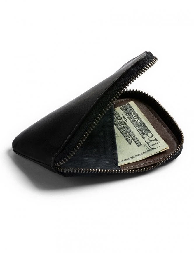 Bellroy Card Pocket Wallet - Black Premium Leather Zip Organizer 4 Bellroy Card Pocket Wallet - Black Premium Leather Zip Organizer - Image 2