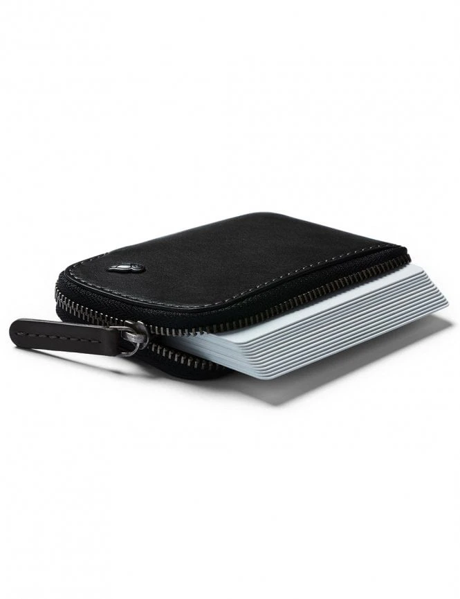 Bellroy Card Pocket Wallet - Black Premium Leather Zip Organizer 6 Bellroy Card Pocket Wallet - Black Premium Leather Zip Organizer - Image 4