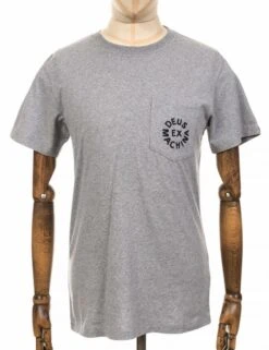 Deus Ex Machina Circle Logo Pocket Tee - Grey Heather