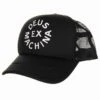 Deus Ex Machina Black and White Circle Logo Trucker Hat – Classic Mesh Back Snapback -Fatbuddha Store circle logo trucker hat black p16828 67122 medium