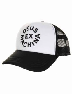 Deus Ex Machina Black/White Circle Logo – Structured Mesh Trucker Hat
