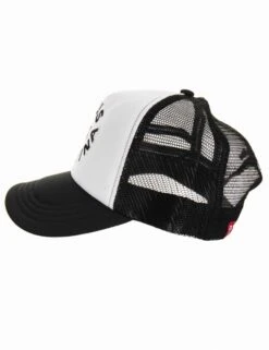 Deus Ex Machina Black/White Circle Logo – Structured Mesh Trucker Hat -Fatbuddha Store circle logo trucker hat black white p16829 67129 medium