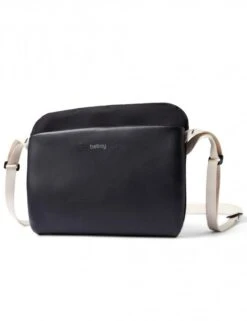 Bellroy City Pouch Premium Plus Black Sand - Premium Leather Crossbody Bag