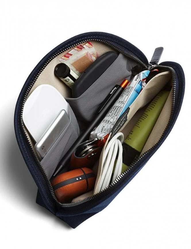 Bellroy Classic Pouch - Navy - Compact Travel & Tech Accessory Organizer 4 Bellroy Classic Pouch - Navy - Compact Travel & Tech Accessory Organizer - Image 2