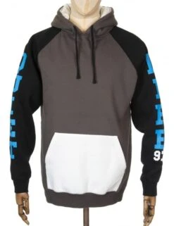 Climber Hooded Sweat - Charcoal/White
