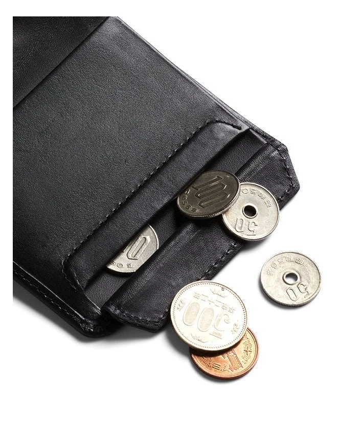 Bellroy Black Leather Coin Wallet – Premium Bifold with Magnetic Closure 6 Bellroy Black Leather Coin Wallet – Premium Bifold with Magnetic Closure - Image 4
