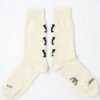 Rostersox College By X Socks - Y-White Yellow Stitch Ribbed Crew Socks -Fatbuddha Store college by x socks y white p34387 115232 medium