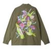 Obey Clothing Contrast Shirt Jacket - Smokey Olive -Fatbuddha Store contrast shirt jacket smokey olive p35523 120623 medium