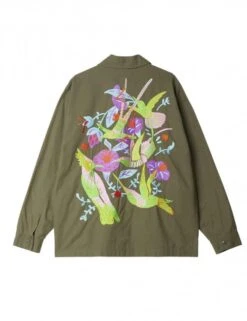 Obey Clothing Contrast Shirt Jacket - Smokey Olive