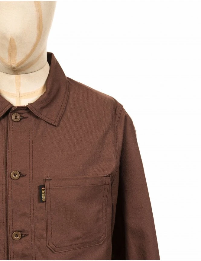 Cotton Drill Work Jacket - Brown 5 Cotton Drill Work Jacket - Brown - Image 3