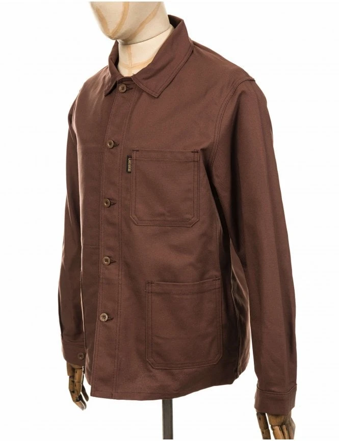 Cotton Drill Work Jacket - Brown 6 Cotton Drill Work Jacket - Brown - Image 4