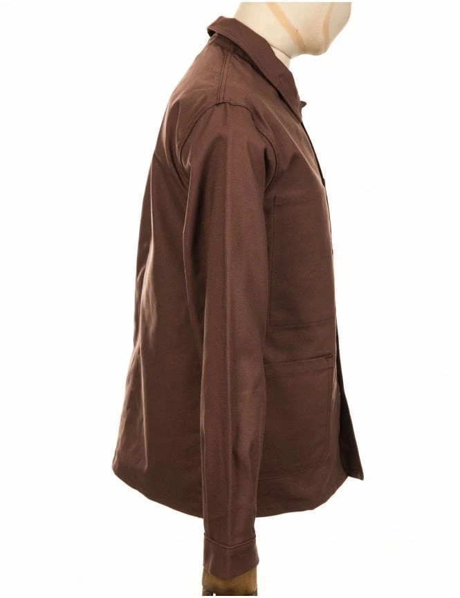 Cotton Drill Work Jacket - Brown 7 Cotton Drill Work Jacket - Brown - Image 5