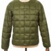 Crew Neck Button Down Jacket - Olive -Fatbuddha Store crew neck button down jacket olive p27465 95578 medium