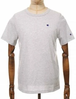 Champion Reverse Weave Crewneck Logo Tee - LOXGM Light Grey