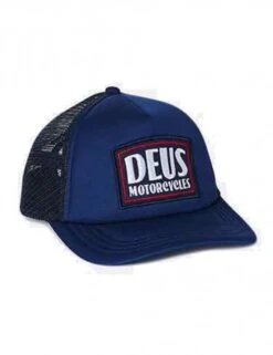 Deus Ex Machina Navy with Crimson Patch - Classic Mesh Back Snapback Trucker Hat