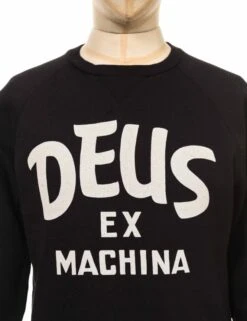 Deus Ex Machina Curvy Crew Sweat - Black -Fatbuddha Store curvy crew sweat black p21554 79182 medium