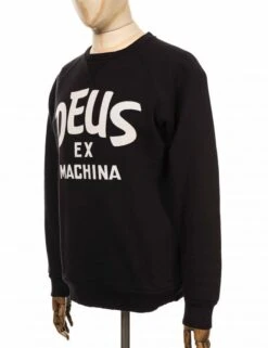 Deus Ex Machina Curvy Crew Sweat - Black -Fatbuddha Store curvy crew sweat black p21554 79183 medium