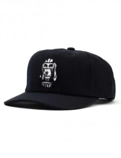 Obey Clothing Dawg Dark Cedar – Embroidered Character 6 Panel Curved Bill Snapback Hat