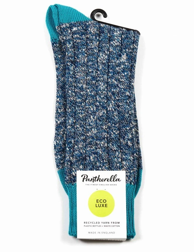 Pantherella Dean Recycled Cotton 6x2 Rib Socks - Ionian Mix Eco Luxe 3 Pantherella Dean Recycled Cotton 6x2 Rib Socks - Ionian Mix Eco Luxe