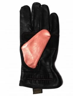 Loser Machine Death Grip Gloves - Black/Orange Premium Leather Knuckle Embroidery -Fatbuddha Store death grip gloves black orange p30316 103442 medium