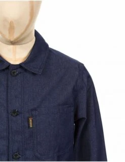 Denim Twill Work Jacket - Indigo Denim -Fatbuddha Store denim twill work jacket indigo denim p20219 76426 medium