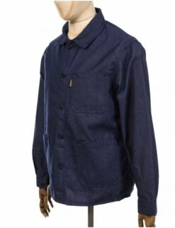 Denim Twill Work Jacket - Indigo Denim -Fatbuddha Store denim twill work jacket indigo denim p20219 76427 medium