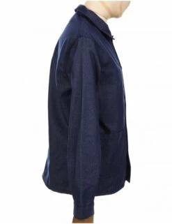 Denim Twill Work Jacket - Indigo Denim -Fatbuddha Store denim twill work jacket indigo denim p20219 76428 medium