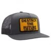Loser Machine Destroy Trucker Hat – Charcoal and Black 5-Panel Flat Brim Snapback