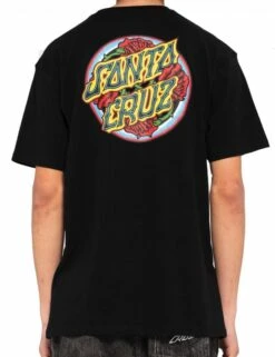 Santa Cruz Dressen Roses Dot Tee - Black