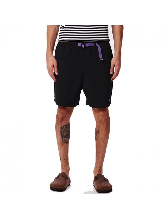 Obey Clothing Easy Relaxed Track Shorts - Black 4 Obey Clothing Easy Relaxed Track Shorts - Black - Image 2