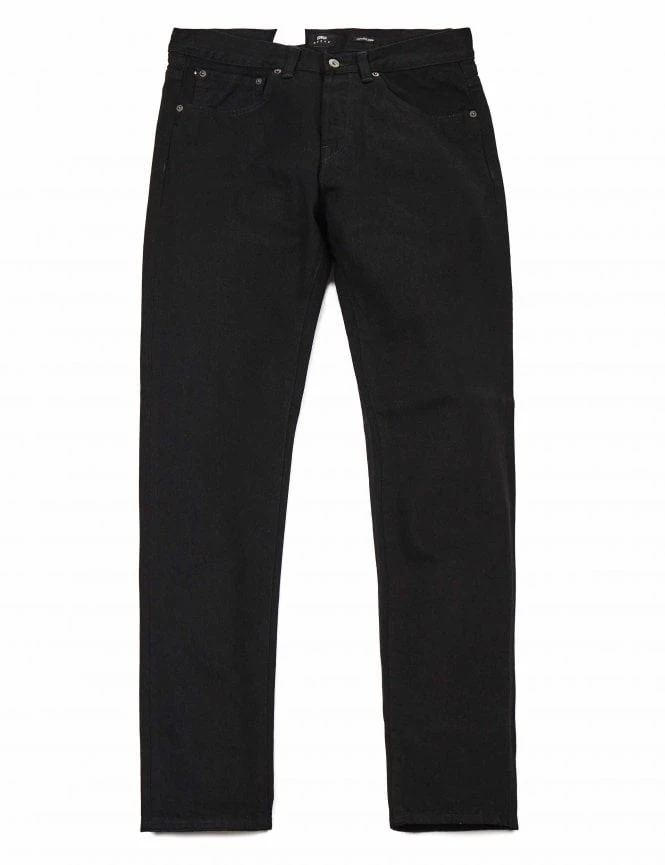 ED-80 Slim Tapered Selvedge Jeans- Black Rinsed 3 ED-80 Slim Tapered Selvedge Jeans- Black Rinsed