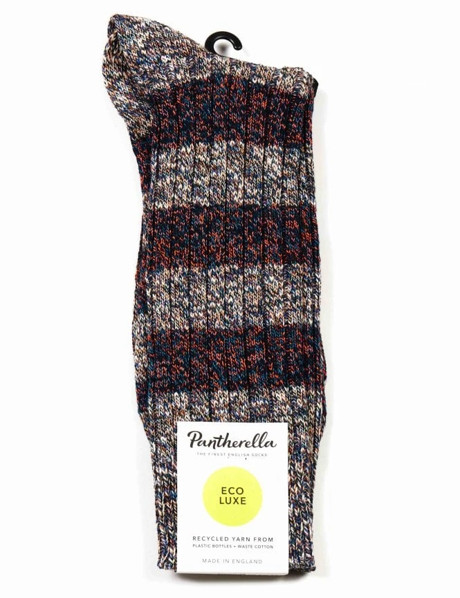 Pantherella Eden Sock in Barnacle Mix – Eco Luxe Block Stripe Rib Knit 3 Pantherella Eden Sock in Barnacle Mix – Eco Luxe Block Stripe Rib Knit