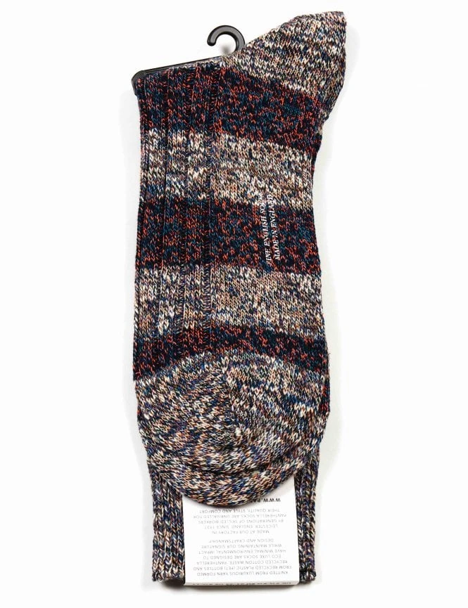 Pantherella Eden Sock in Barnacle Mix – Eco Luxe Block Stripe Rib Knit 4 Pantherella Eden Sock in Barnacle Mix – Eco Luxe Block Stripe Rib Knit - Image 2