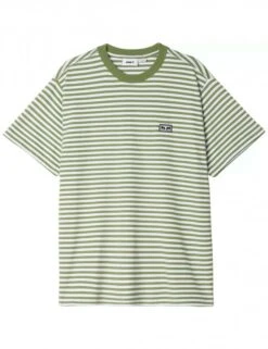 Obey Clothing Established Works Eyes Stripe Tee - Jade/Multi
