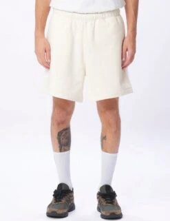 Obey Clothing Established Works Eyes Sweat Shorts - Unbleached