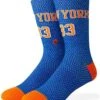 New York Knicks Blue with Orange Ewing #33 Hardwood Classics Jersey Crew Socks 1 New York Knicks Blue with Orange Ewing #33 Hardwood Classics Jersey Crew Socks -Fatbuddha Store ewing hwc jersey socks blue p30947 106452 medium