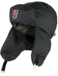 Fjallraven Black Expedition Down Heater Hat – Quilted Winter Trapper Hat