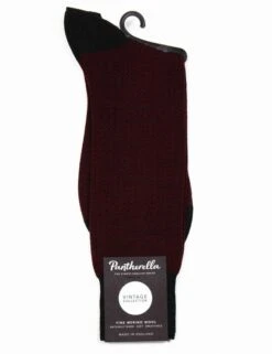 Pantherella Finsbury Herringbone Racing Green – Merino Wool Vintage Fine Gauge Socks