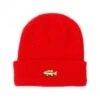 Salty Crew Red with White Embroidered Patch – Fishsticks Midweight Cuffed Beanie Hat -Fatbuddha Store fishsticks beanie hat red p30504 104588 medium