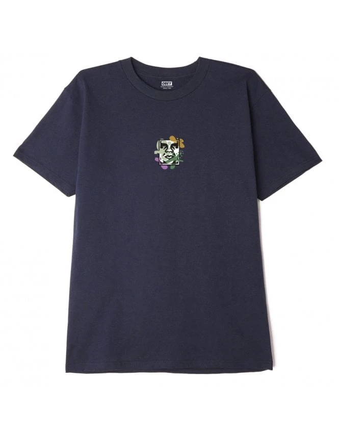 Obey Clothing Flower Dance Tee - Navy 3 Obey Clothing Flower Dance Tee - Navy
