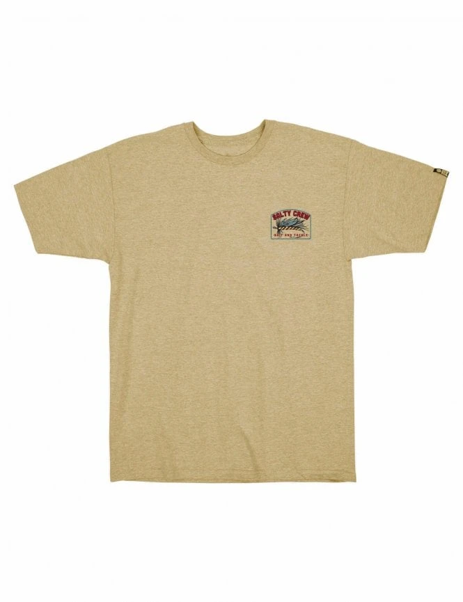 Salty Crew Fly Drop Tee - Khaki Heather 4 Salty Crew Fly Drop Tee - Khaki Heather - Image 2