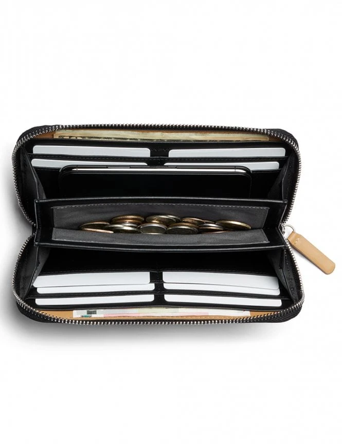 Bellroy Folio Wallet Black – Premium Leather Zippered Tech & Card Organizer 4 Bellroy Folio Wallet Black – Premium Leather Zippered Tech & Card Organizer - Image 2