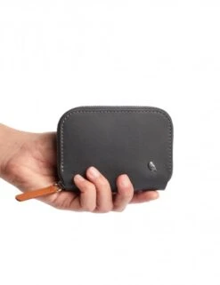 Bellroy Folio Mini - Charcoal/Cobalt Premium Eco-Leather Compact Zippered Wallet -Fatbuddha Store folio mini charcoal cobalt p32773 111131 medium