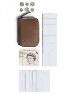 Bellroy Hazelnut Leather Zip - Folio Mini Sustainable Card Wallet -Fatbuddha Store folio mini hazelnut p35569 117019 medium